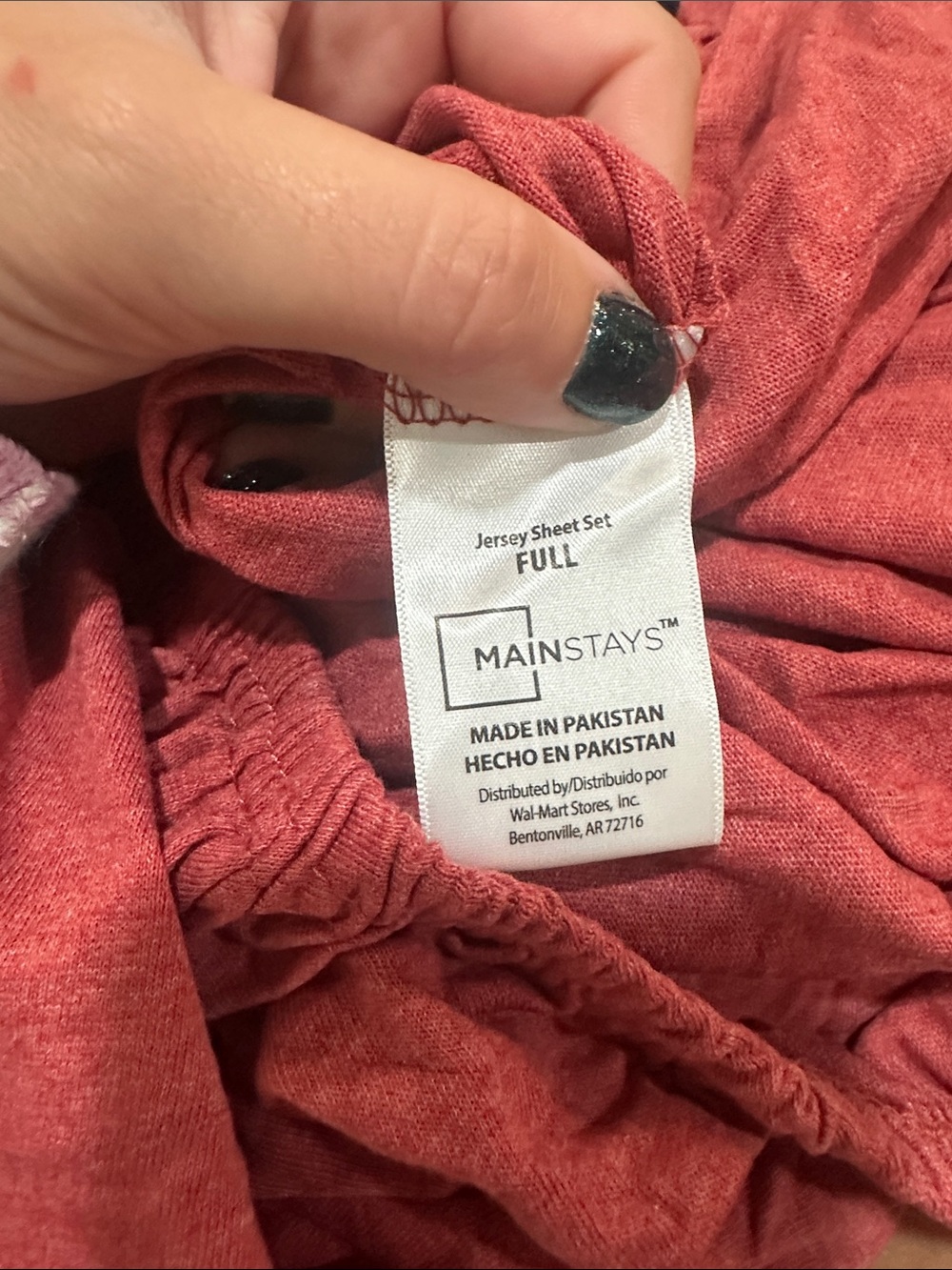 Mainstays Jersey Full Sheet Set - Rose Clay